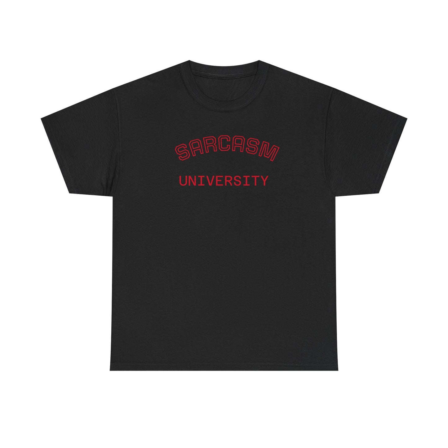 Sarcasm University Tee - Unisex Heavy Cotton T-Shirt, Funny Design for Sarcasm Lovers, Casual Wear, Gift for Friends