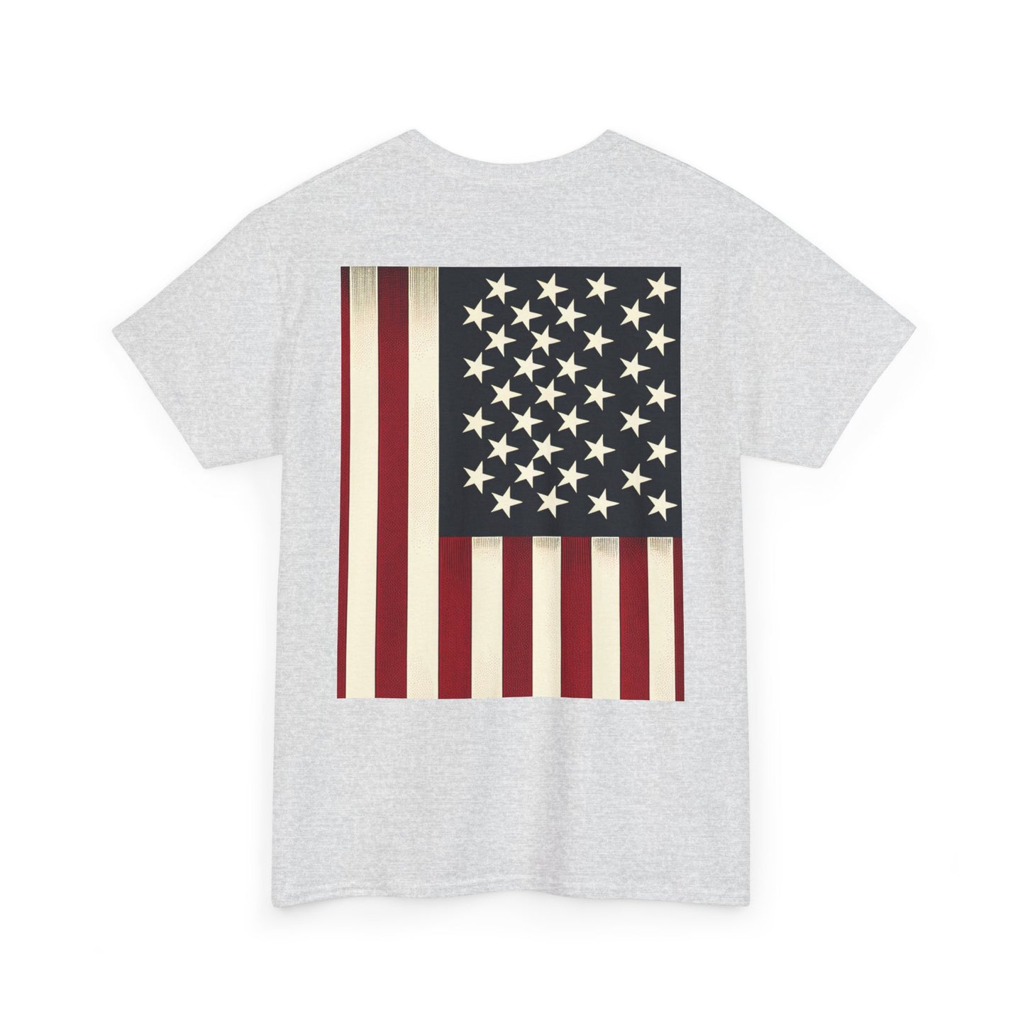 Patriotic Unisex Heavy Cotton Tee - Red Wine Blue Graphic, 4th of July, Memorial Day, Casual Wear, BBQ, Gifts