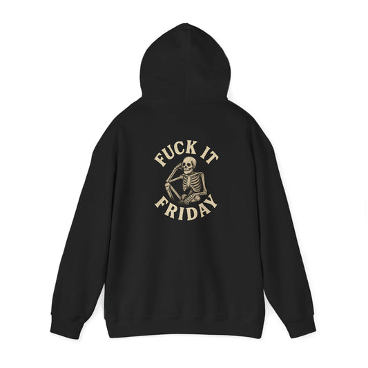 Casual Fun Hoodie with Skeleton Design, Perfect for Weekends, Gift for Friends, Unisex Sweatshirt for Relaxation, Humor Apparel