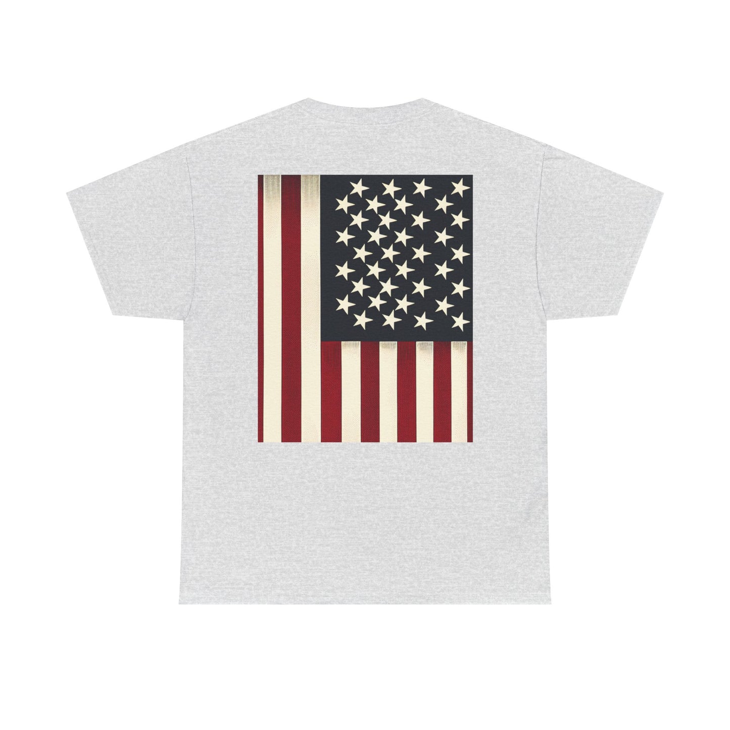 Patriotic Unisex Heavy Cotton Tee - Red Wine Blue Graphic, 4th of July, Memorial Day, Casual Wear, BBQ, Gifts