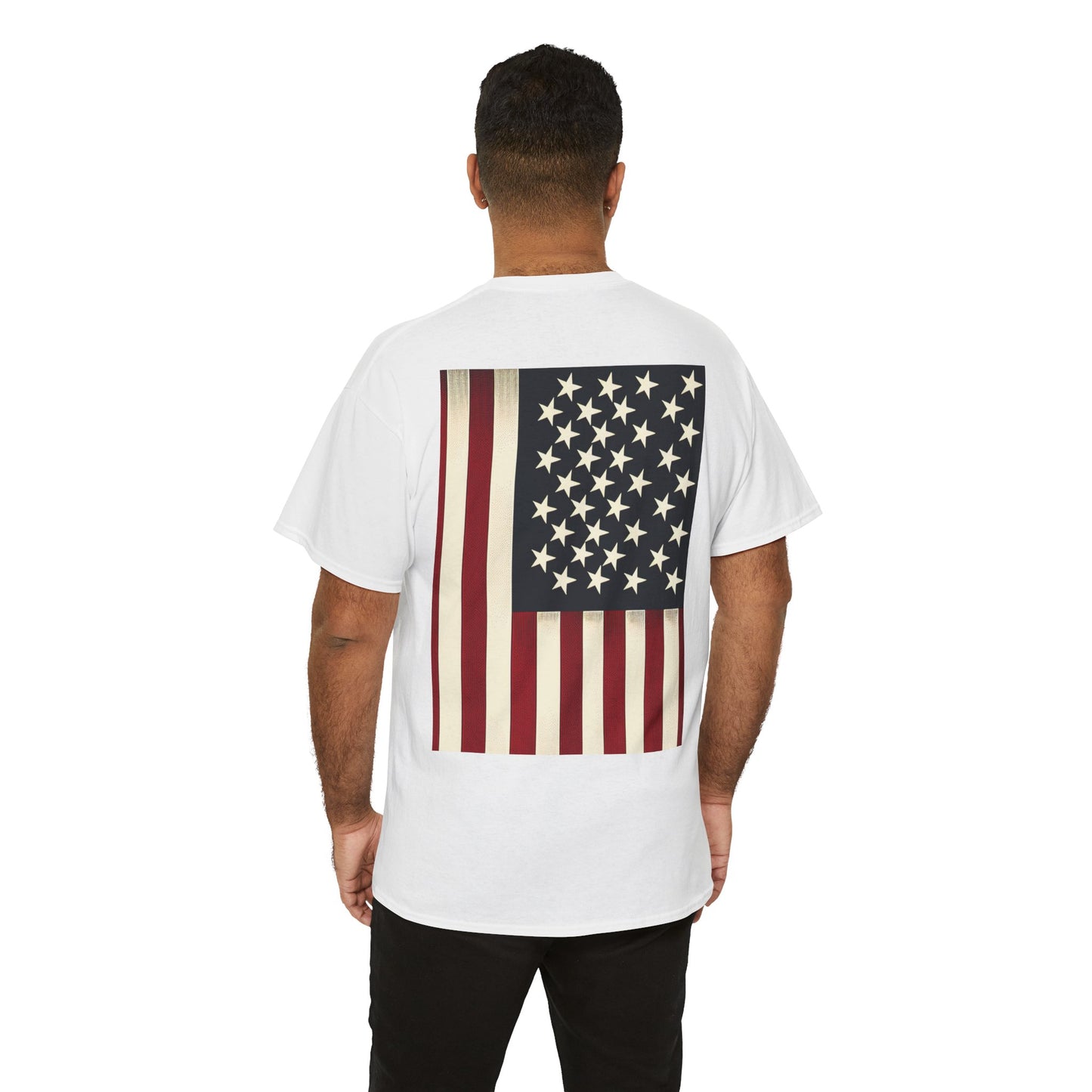 Patriotic Unisex Heavy Cotton Tee - Red Wine Blue Graphic, 4th of July, Memorial Day, Casual Wear, BBQ, Gifts