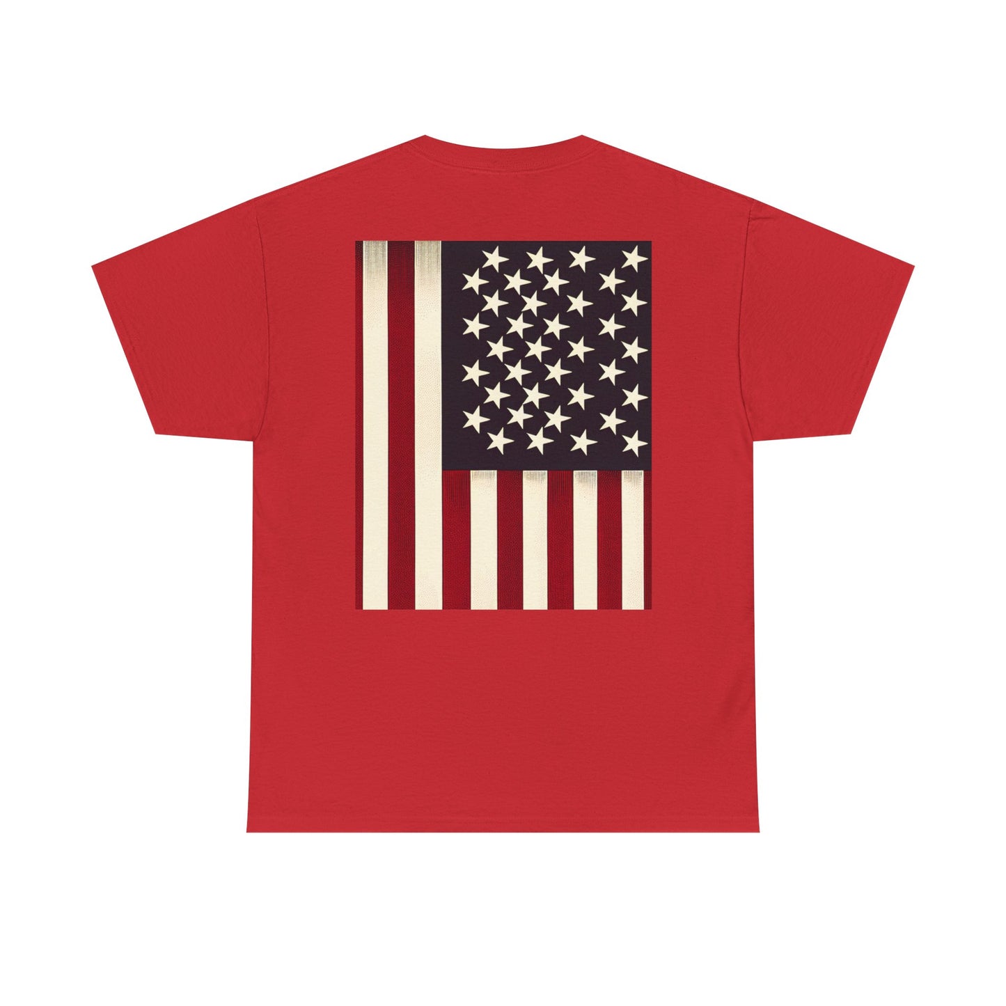 Patriotic Unisex Heavy Cotton Tee - Red Wine Blue Graphic, 4th of July, Memorial Day, Casual Wear, BBQ, Gifts