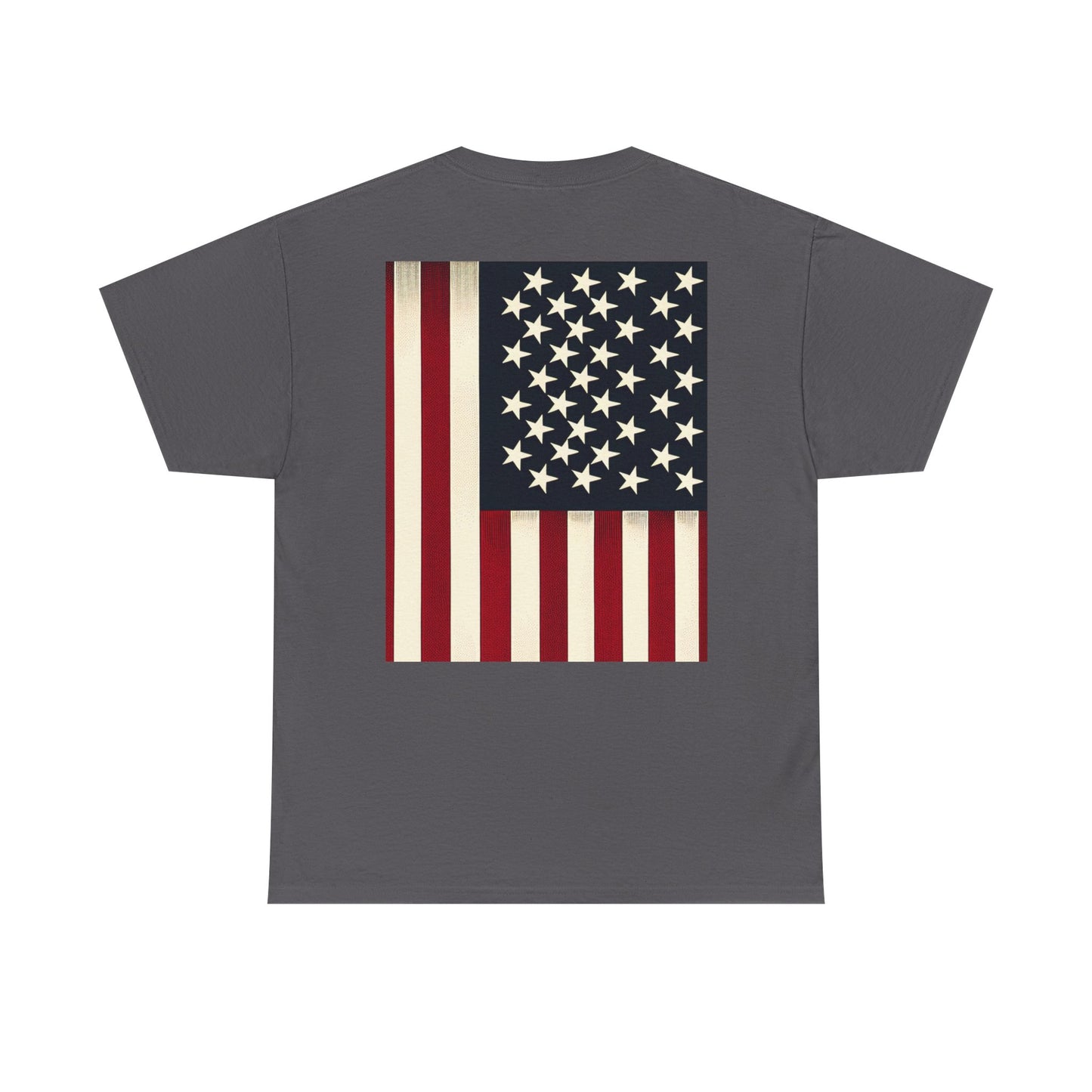 Patriotic Unisex Heavy Cotton Tee - Red Wine Blue Graphic, 4th of July, Memorial Day, Casual Wear, BBQ, Gifts